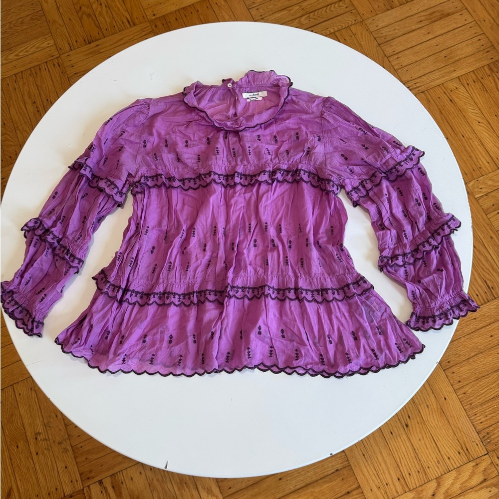 Isabel Marant Lilac Ruffled Blouse